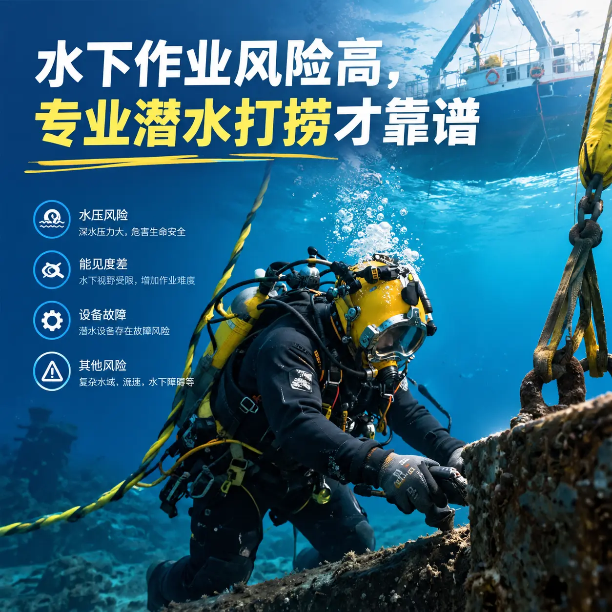 水下作业风险高，克拉玛依专业潜水打捞才靠谱